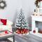 5ft. Pre-Lit Flocked West Virginia Fir Artificial Christmas Tree, Clear LED Lights